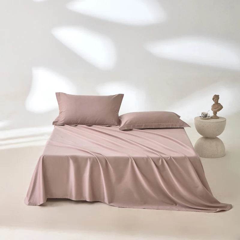 Organic 100% Egyptian Cotton Flat Sheet Solid Color Bed Sheets 800 Thread Count Bedding Sheet Bed Linen Single Queen King Size - Sleep Galleria - Sleep Galleria