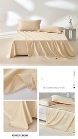 Organic 100% Egyptian Cotton Flat Sheet Solid Color Bed Sheets 800 Thread Count Bedding Sheet Bed Linen Single Queen King Size - Sleep Galleria - Sleep Galleria