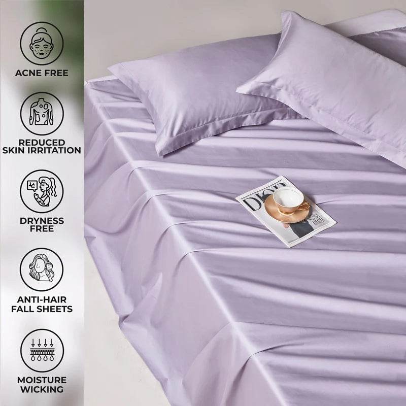 Organic 100% Egyptian Cotton Flat Sheet Solid Color Bed Sheets 800 Thread Count Bedding Sheet Bed Linen Single Queen King Size - Sleep Galleria - Sleep Galleria