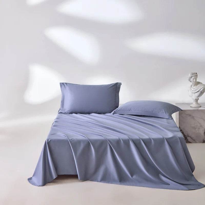 Organic 100% Egyptian Cotton Flat Sheet Solid Color Bed Sheets 800 Thread Count Bedding Sheet Bed Linen Single Queen King Size - Sleep Galleria - Sleep Galleria