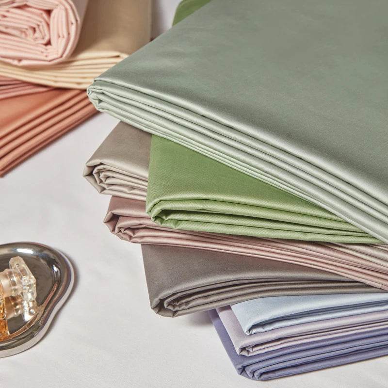 Organic 100% Egyptian Cotton Flat Sheet Solid Color Bed Sheets 800 Thread Count Bedding Sheet Bed Linen Single Queen King Size - Sleep Galleria - Sleep Galleria