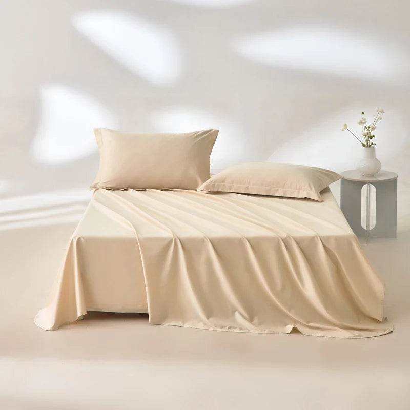 Organic 100% Egyptian Cotton Flat Sheet Solid Color Bed Sheets 800 Thread Count Bedding Sheet Bed Linen Single Queen King Size - Sleep Galleria - Sleep Galleria