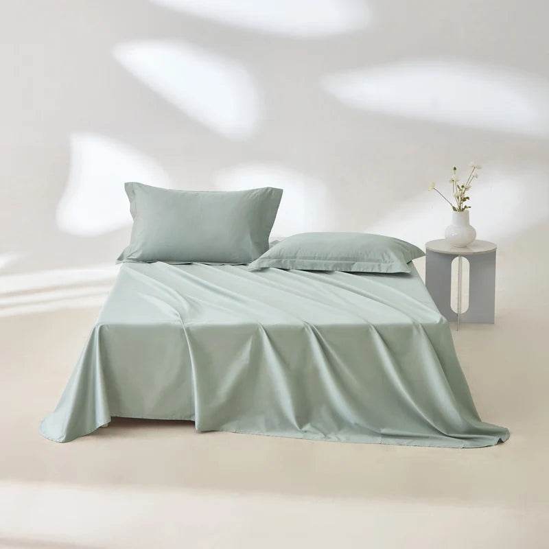 Organic 100% Egyptian Cotton Flat Sheet Solid Color Bed Sheets 800 Thread Count Bedding Sheet Bed Linen Single Queen King Size - Sleep Galleria - Sleep Galleria