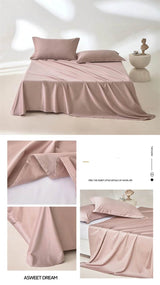 Organic 100% Egyptian Cotton Flat Sheet Solid Color Bed Sheets 800 Thread Count Bedding Sheet Bed Linen Single Queen King Size - Sleep Galleria - Sleep Galleria