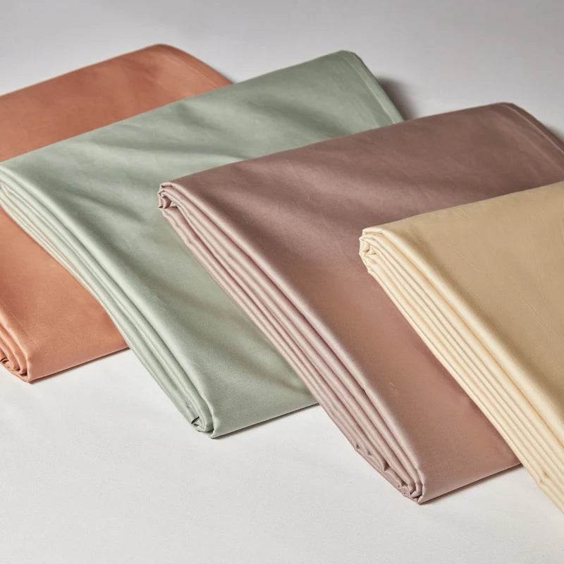 Organic 100% Egyptian Cotton Flat Sheet Solid Color Bed Sheets 800 Thread Count Bedding Sheet Bed Linen Single Queen King Size - Sleep Galleria - Sleep Galleria