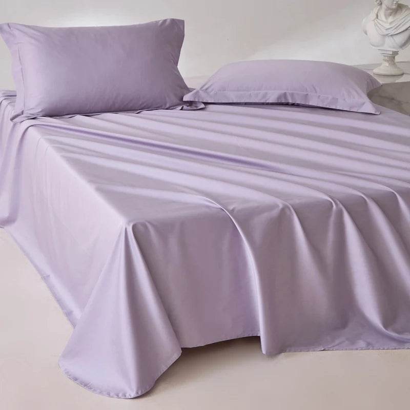 Organic 100% Egyptian Cotton Flat Sheet Solid Color Bed Sheets 800 Thread Count Bedding Sheet Bed Linen Single Queen King Size - Sleep Galleria - Sleep Galleria