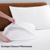 Organic Cotton Queen Sheet Set, 4Pc Cotton Sheets Queen Size Bed Set Soft & Breathable Percale Weave, White - Sleep Galleria - Sleep Galleria