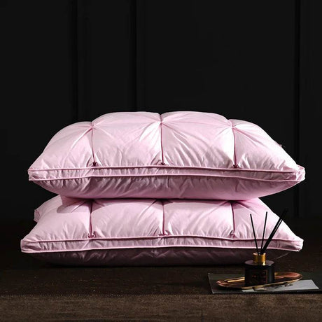 Pair Of Goose Down Feather Neck Pillows - Sleep Galleria - Sleep Galleria
