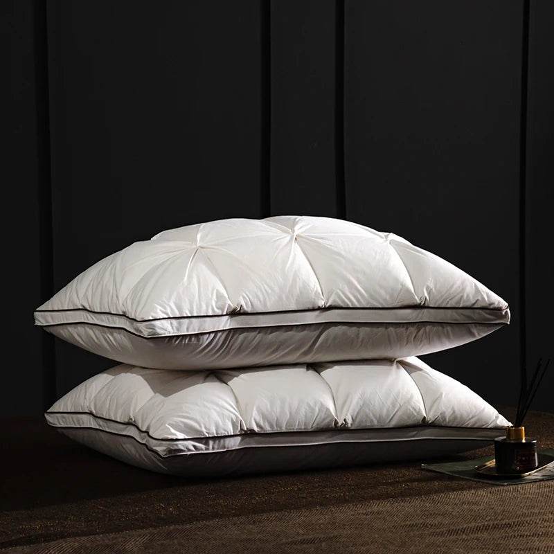 Pair Of Goose Down Feather Neck Pillows - Sleep Galleria