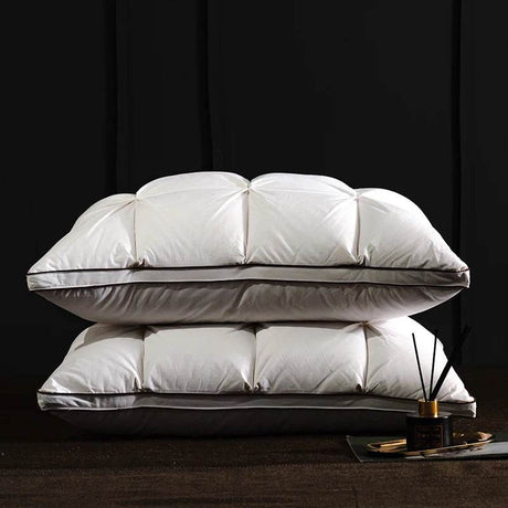 Pair Of Goose Down Feather Neck Pillows - Sleep Galleria - Sleep Galleria