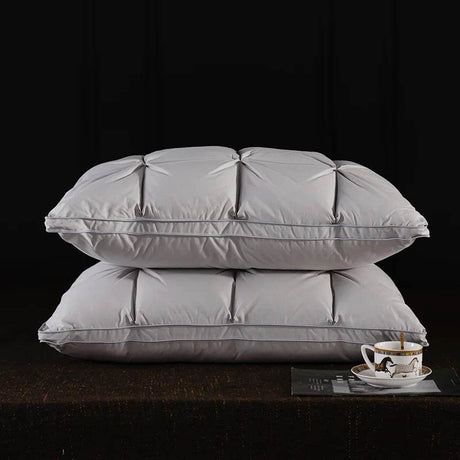 Pair Of Goose Down Feather Neck Pillows - Sleep Galleria - Sleep Galleria