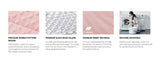 Pink Breathable Soft Minky Weighted Throw Blanket for All Season Single Double Couple Weighted Haveay Blanket with Glass Beads - Sleep Galleria - Sleep Galleria