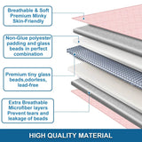 Pink Breathable Soft Minky Weighted Throw Blanket for All Season Single Double Couple Weighted Haveay Blanket with Glass Beads - Sleep Galleria - Sleep Galleria