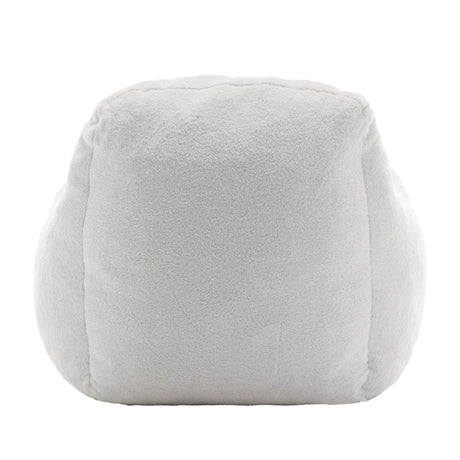 Plush White Teddy Foam Bean Bag Chair - Sleep Galleria - Sleep Galleria