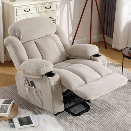 Power Lift Recliner Chair with Heat and Massage - Sleep Galleria - Sleep Galleria