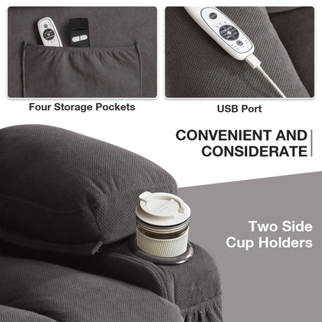 Power Lift Recliner Chair with Heat and Massage - Sleep Galleria