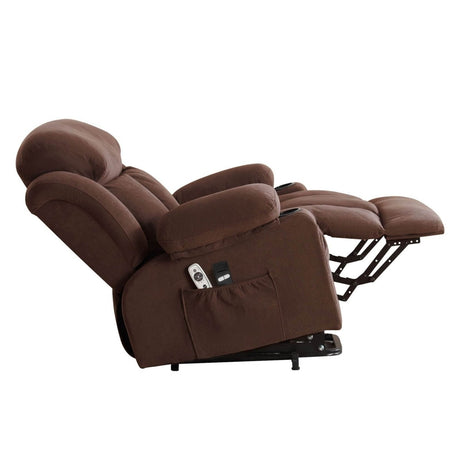 Power Lift Recliner Chair with Heat and Massage - Brown - Sleep Galleria - Sleep Galleria