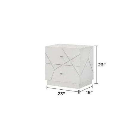 Queen 5 - Piece Bedroom Set – Modern Design with Lacquer Finish, Geometric Accents, and LED Lighting - Sleep Galleria - Sleep Galleria