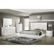 Queen 5-Piece Bedroom Set – Modern Design with Lacquer Finish, Geometric Accents, and LED Lighting - Sleep Galleria