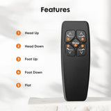 Queen Adjustable Bed Frame, Ergonomic Electric Bed Base with Wireless Remote and 2 USB Ports, Head and Foot Incline - Sleep Galleria - Sleep Galleria