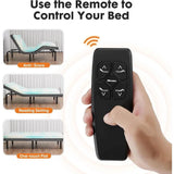 Queen Adjustable Bed Frame, Ergonomic Electric Bed Base with Wireless Remote and 2 USB Ports, Head and Foot Incline - Sleep Galleria - Sleep Galleria