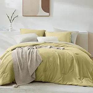 Queen Comforter Set - 7 Pieces Sage Green Soft Bed in a Bag Queen with Fitted Sheet, Flat Sheet, 2 Pillow Shams, and 2 Pillowca - Sleep Galleria - Sleep Galleria