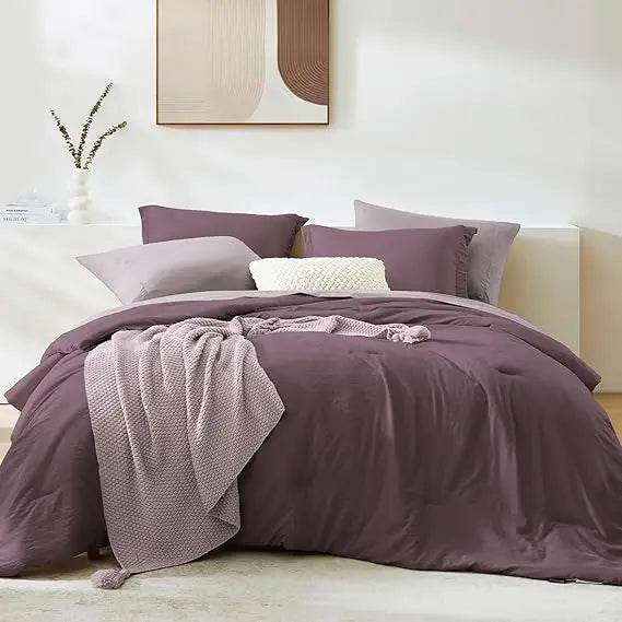 Queen Comforter Set - 7 Pieces Sage Green Soft Bed in a Bag Queen with Fitted Sheet, Flat Sheet, 2 Pillow Shams, and 2 Pillowca - Sleep Galleria - Sleep Galleria