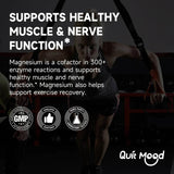 Quitmood Triple Magnesium Complex | 300mg of Magnesium Glycinate, Malate, & Citrate for Muscles, Nerves, & Energy | High Absorpt - Sleep Galleria - Sleep Galleria