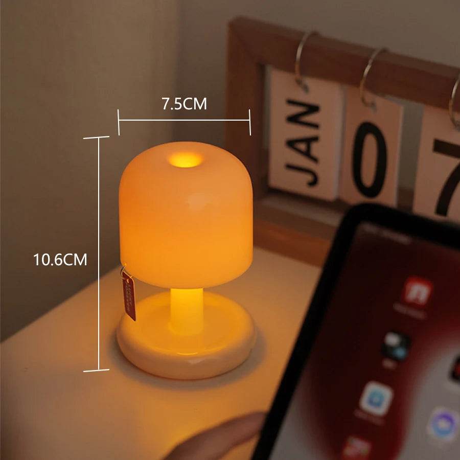 Rechargeable Mushroom Night Light Led Sunset Table Lamp USB Minimalist Desk Bedroom Bar Room Decoration Atmosphere Mood Light - Sleep Galleria - Sleep Galleria
