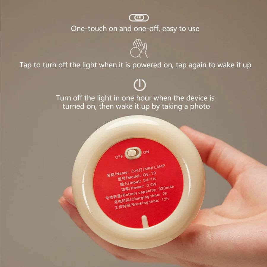 Rechargeable Mushroom Night Light Led Sunset Table Lamp USB Minimalist Desk Bedroom Bar Room Decoration Atmosphere Mood Light - Sleep Galleria - Sleep Galleria