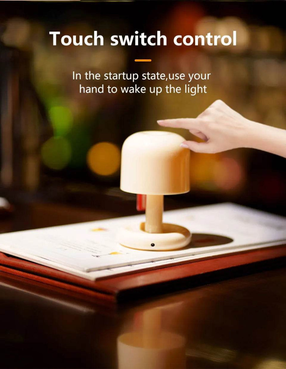 Rechargeable Mushroom Night Light Led Sunset Table Lamp USB Minimalist Desk Bedroom Bar Room Decoration Atmosphere Mood Light - Sleep Galleria - Sleep Galleria