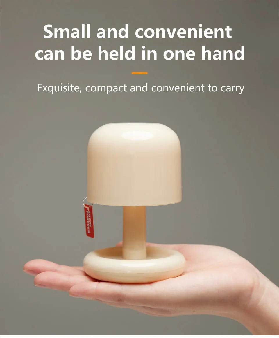 Rechargeable Mushroom Night Light Led Sunset Table Lamp USB Minimalist Desk Bedroom Bar Room Decoration Atmosphere Mood Light - Sleep Galleria - Sleep Galleria