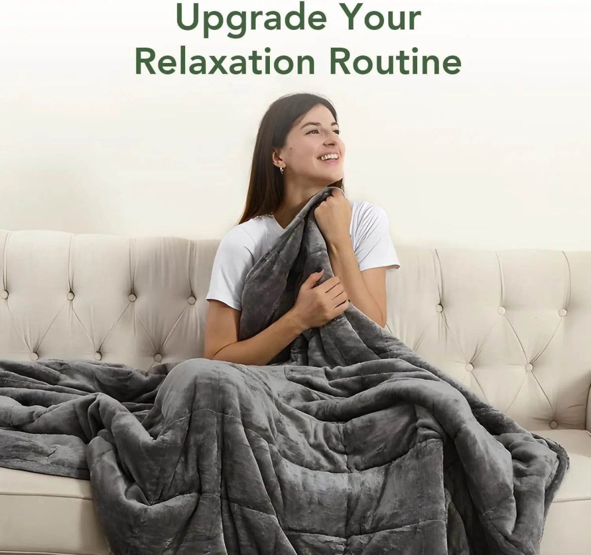 Sherpa Fleece Weighted Blanket for Adult, 15 lbs Heavy Fuzzy Throw Blanket with Soft Plush Flannel, 48x72 Inches Dual Sided Grey - Sleep Galleria - Sleep Galleria