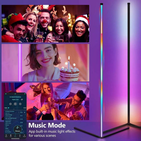 Smart RGB Dream Color Floor Lamp LED Soft eye Protection Dimmable APP Controlled Mood Lamp For Living Room Bedroom Clubs Decor - Sleep Galleria