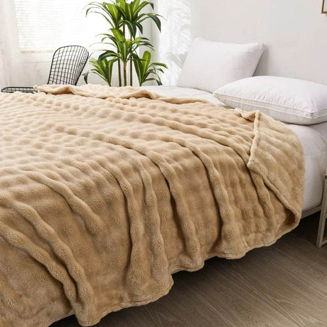 Solid Color Flannel Rabbit Fur Blanket Nap Cover Blanket Soft Sofa Blanket Coral Fleece Cover For Bedroom Manufacturer Wholesale - Sleep Galleria