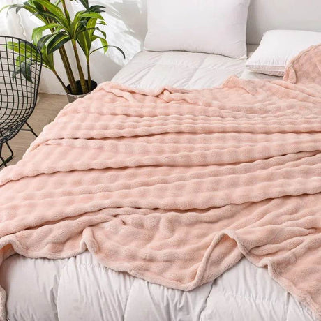 Solid Color Flannel Rabbit Fur Blanket Nap Cover Blanket Soft Sofa Blanket Coral Fleece Cover For Bedroom Manufacturer Wholesale - Sleep Galleria