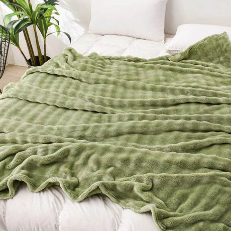 Solid Color Flannel Rabbit Fur Blanket Nap Cover Blanket Soft Sofa Blanket Coral Fleece Cover For Bedroom Manufacturer Wholesale - Sleep Galleria