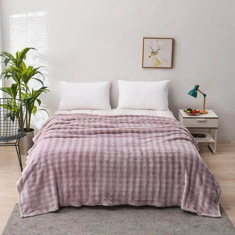 Solid Color Flannel Rabbit Fur Blanket Nap Cover Blanket Soft Sofa Blanket Coral Fleece Cover For Bedroom Manufacturer Wholesale - Sleep Galleria