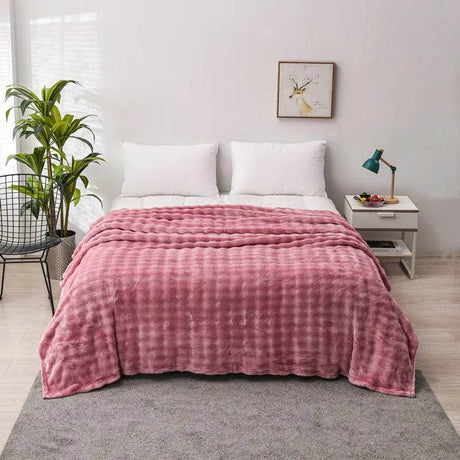 Solid Color Flannel Rabbit Fur Blanket Nap Cover Blanket Soft Sofa Blanket Coral Fleece Cover For Bedroom Manufacturer Wholesale - Sleep Galleria
