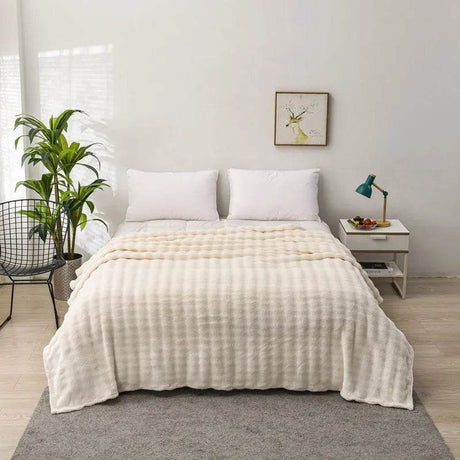 Solid Color Flannel Rabbit Fur Blanket Nap Cover Blanket Soft Sofa Blanket Coral Fleece Cover For Bedroom Manufacturer Wholesale - Sleep Galleria