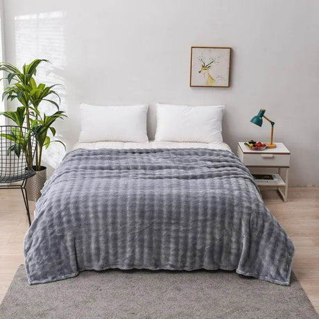 Solid Color Flannel Rabbit Fur Blanket Nap Cover Blanket Soft Sofa Blanket Coral Fleece Cover For Bedroom Manufacturer Wholesale - Sleep Galleria