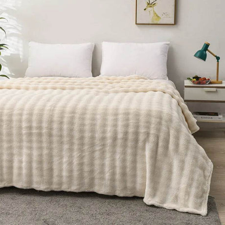 Solid Color Flannel Rabbit Fur Blanket Nap Cover Blanket Soft Sofa Blanket Coral Fleece Cover For Bedroom Manufacturer Wholesale - Sleep Galleria