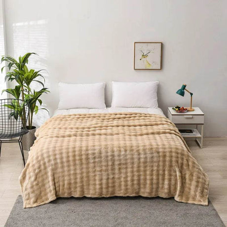Solid Color Flannel Rabbit Fur Blanket Nap Cover Blanket Soft Sofa Blanket Coral Fleece Cover For Bedroom Manufacturer Wholesale - Sleep Galleria