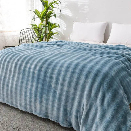 Solid Color Flannel Rabbit Fur Blanket Nap Cover Blanket Soft Sofa Blanket Coral Fleece Cover For Bedroom Manufacturer Wholesale - Sleep Galleria