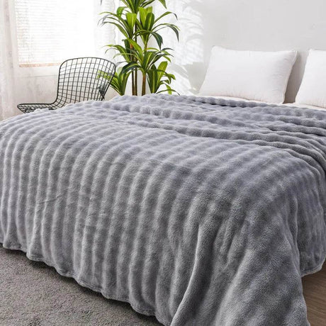 Solid Color Flannel Rabbit Fur Blanket Nap Cover Blanket Soft Sofa Blanket Coral Fleece Cover For Bedroom Manufacturer Wholesale - Sleep Galleria