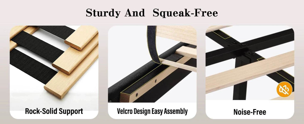 Tall Headboard Queen Bed Frame, Storage&Led Lights & Charging Station, Noise - Free/No Box Spring Needed, Metal Platform Bed Frame - Sleep Galleria - Sleep Galleria