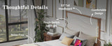 Tall Headboard Queen Bed Frame, Storage&Led Lights & Charging Station, Noise - Free/No Box Spring Needed, Metal Platform Bed Frame - Sleep Galleria - Sleep Galleria