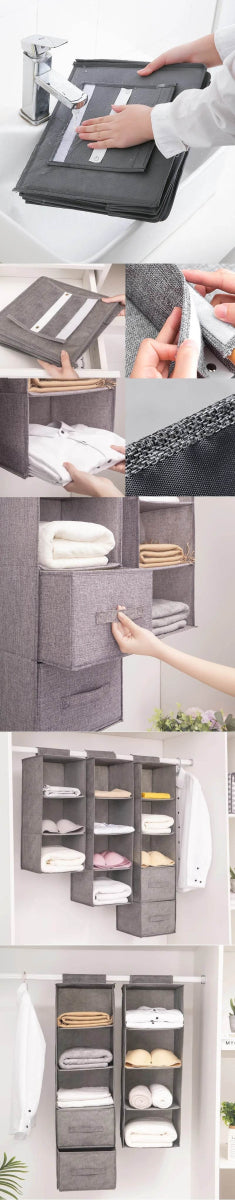 Wardrobe Hanging Storage Bag Interlayer Drawer Type Clothes Clothes Organizer Collapsible Storage Shelves Closet Organizer - Sleep Galleria