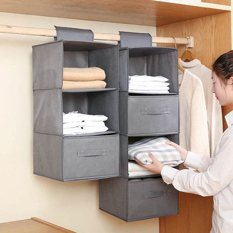Wardrobe Hanging Storage Bag Interlayer Drawer Type Clothes Clothes Organizer Collapsible Storage Shelves Closet Organizer - Sleep Galleria