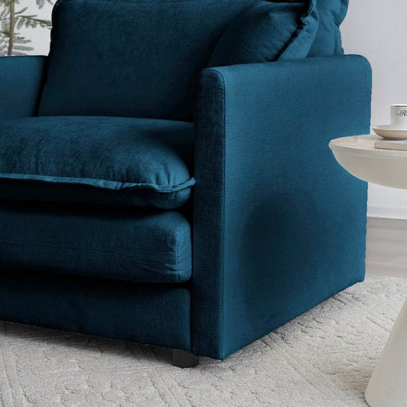 2 - Piece Blue Chenille Upholstered Loveseat And Chair Set - Slumberine - Sleep Galleria